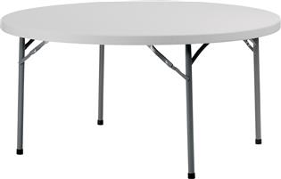 Runde plastborde - Ø152cm (6-7 personer)